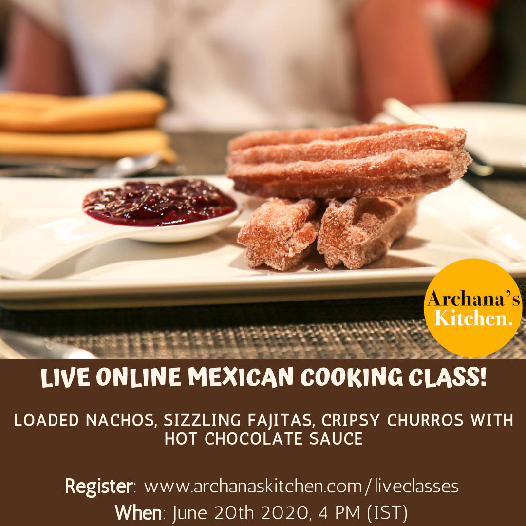 Live Online Cooking Class | June 20th 2020 - Mexican Cooking Class - 3 Course Meal